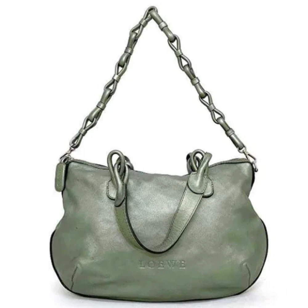 Loewe Pre-owned Leather shoulder-bags Green Dames