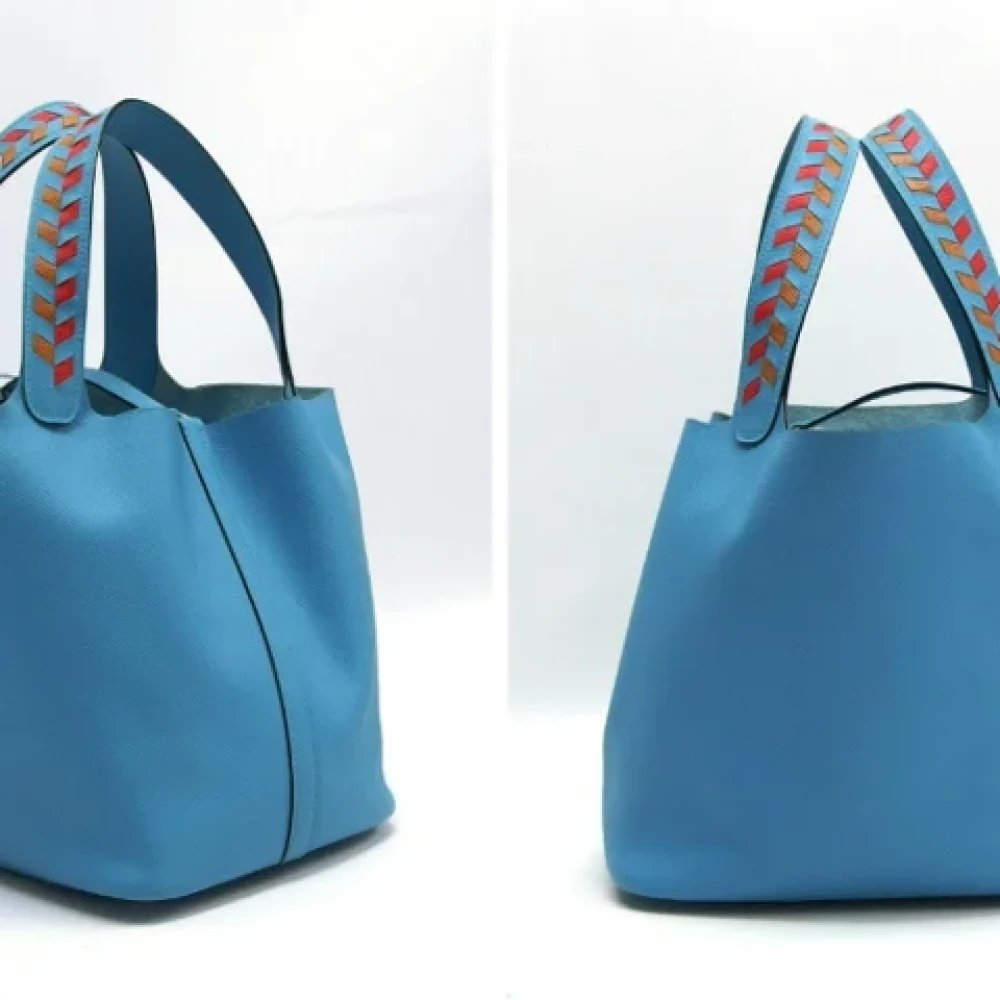 Hermès Vintage Pre-owned Fabric handbags Blue Dames