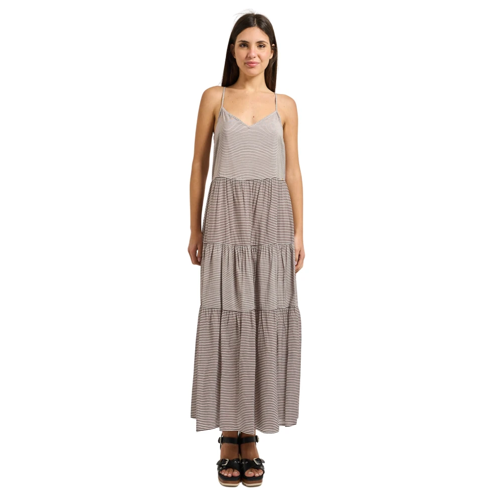 Gaudi Vrouw Grijs Kleedjes Dames, S, Maxi Jurk