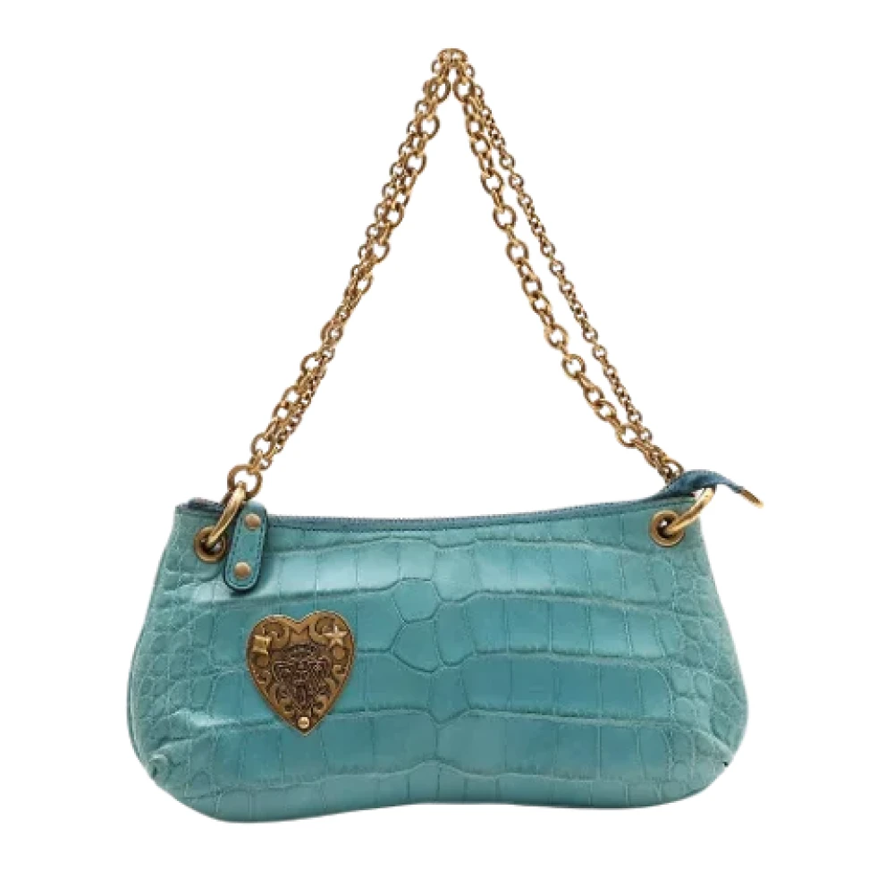 Gucci Vintage Pre-owned Leather gucci-bags Blue Dames