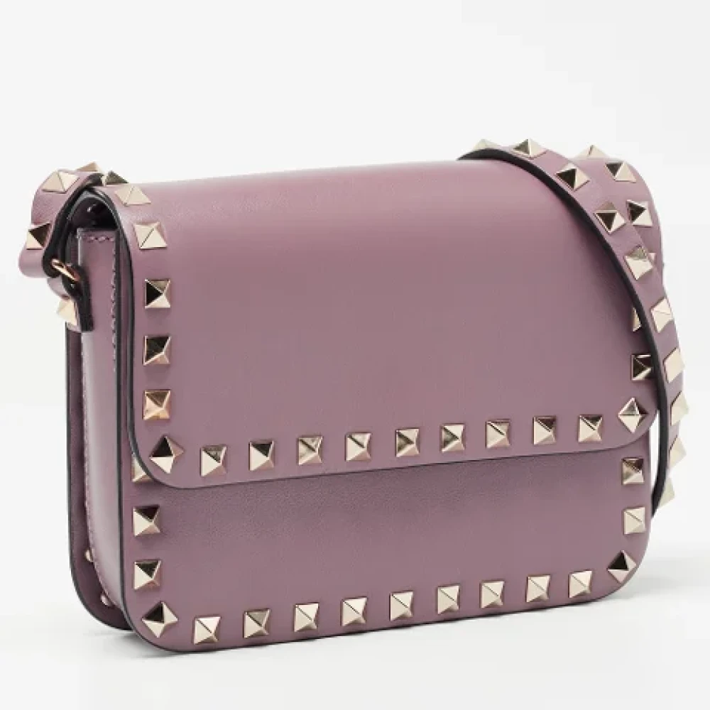 Valentino Vintage Pre-owned Leather crossbody-bags Purple Dames