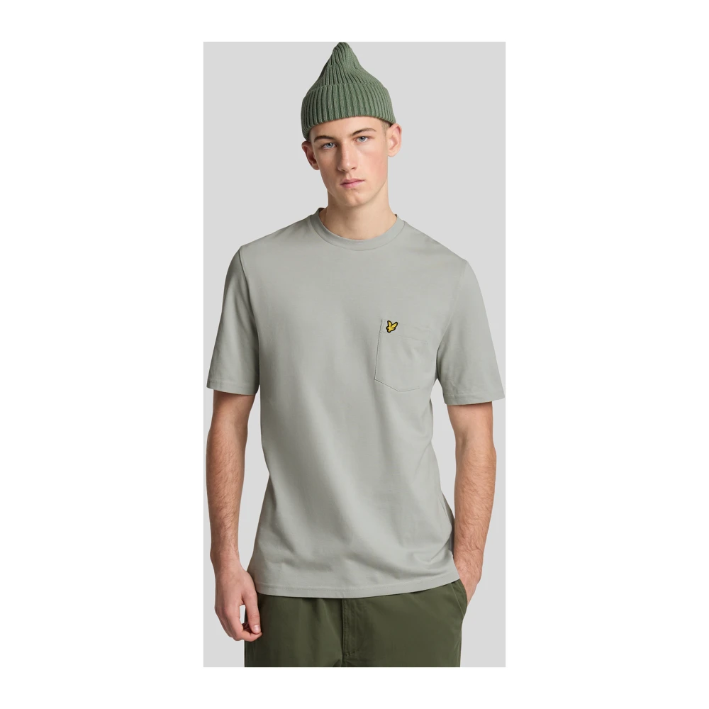 Lyle & Scott SS T-shirts Plain Pique Zak T-shirt Gray Heren
