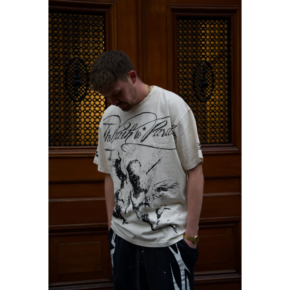 Hellstar Pad Naar Paradijs Grafische T-shirt White Heren