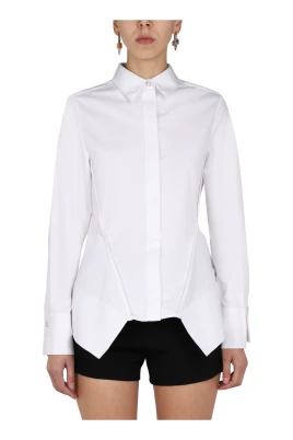 Peplum Långärmad Skjorta