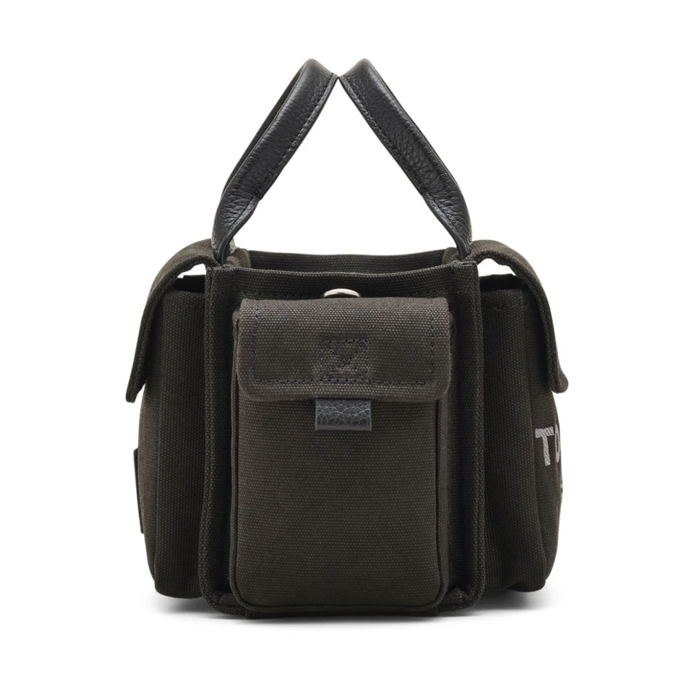 Marc Jacobs Canvas Logo Print Zwarte Tas Black Dames