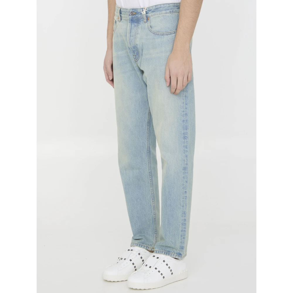 Valentino Garavani Lichtblauwe Denim Jeans met VLogo Signature Blue Heren