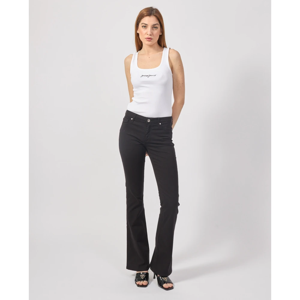 Armani Exchange Zwarte Slim Fit Flared Jeans Black Dames