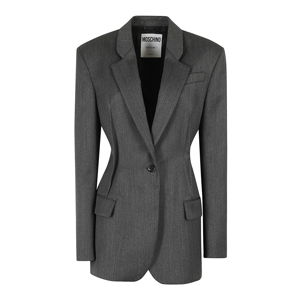 Moschino Stijlvolle Herenjas Gray Dames