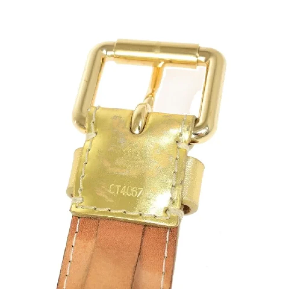 Louis Vuitton Vintage Pre-owned Leather belts Yellow Dames