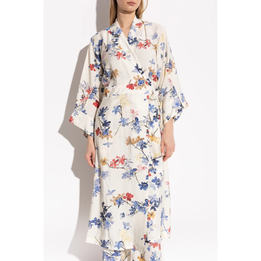Munthe Wikkeljurk met bloemenpatroon Freileif Beige Dames