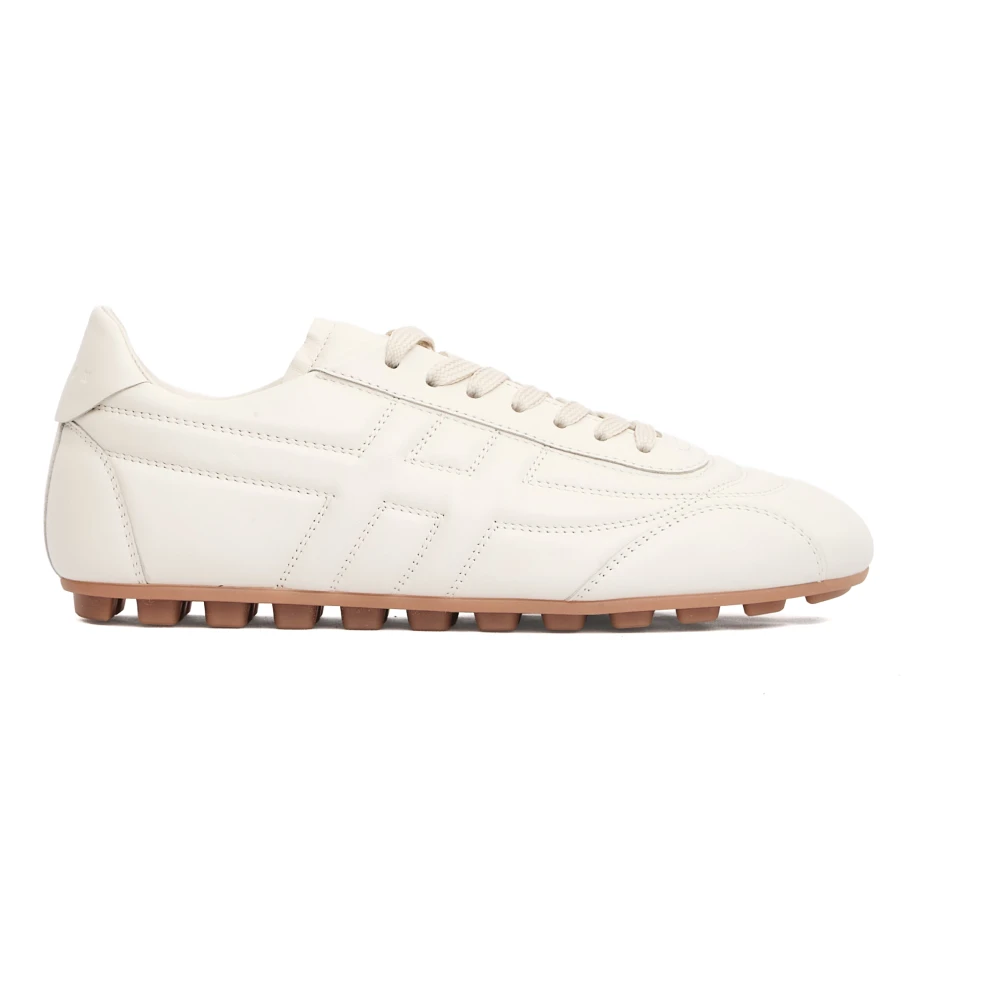 Hogan Witte Leren Sneakers Stijlvol Ontwerp Dames Schoenen