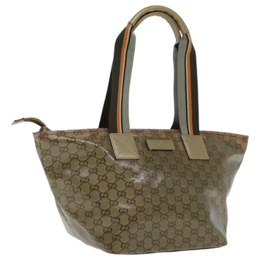 Gucci Vintage Pre-owned Canvas handbags Gray Dames