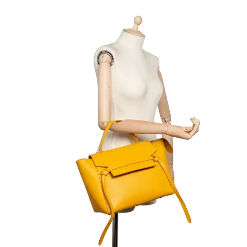 Celine Vintage Pre-owned Leather celine-bags Yellow Dames