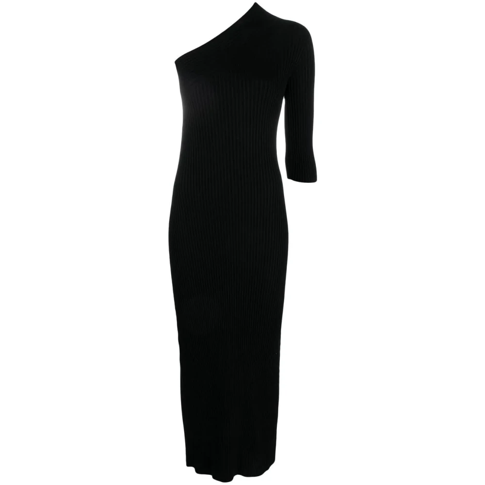 Aeron Black Ribbed Maxi Dress - Female - Maxi Dresses - Xs - Dresses