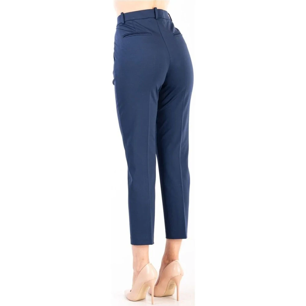 pinko Cigarette-fit broek in technische stof Blue Dames