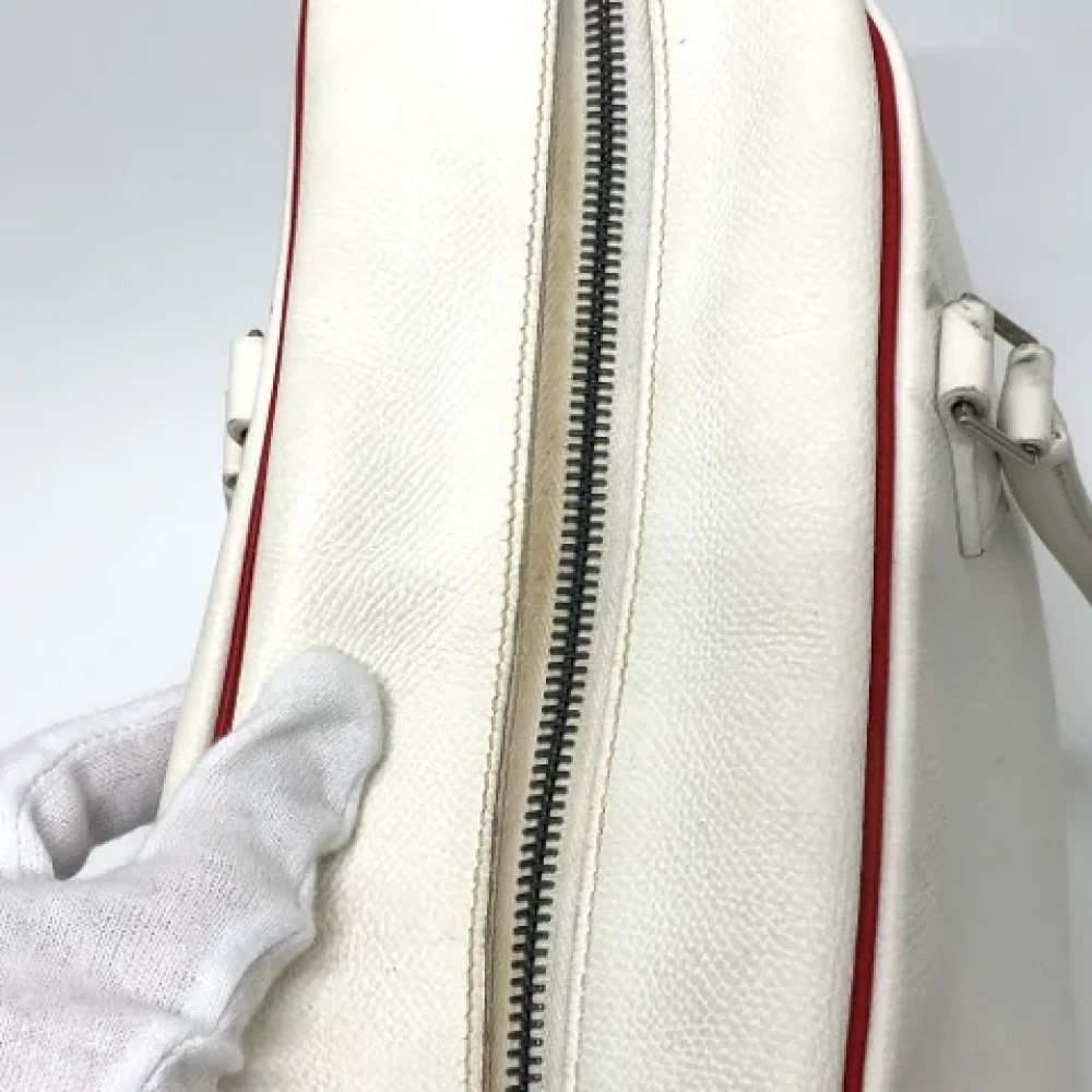 Hermès Vintage Pre-owned Leather handbags White Dames