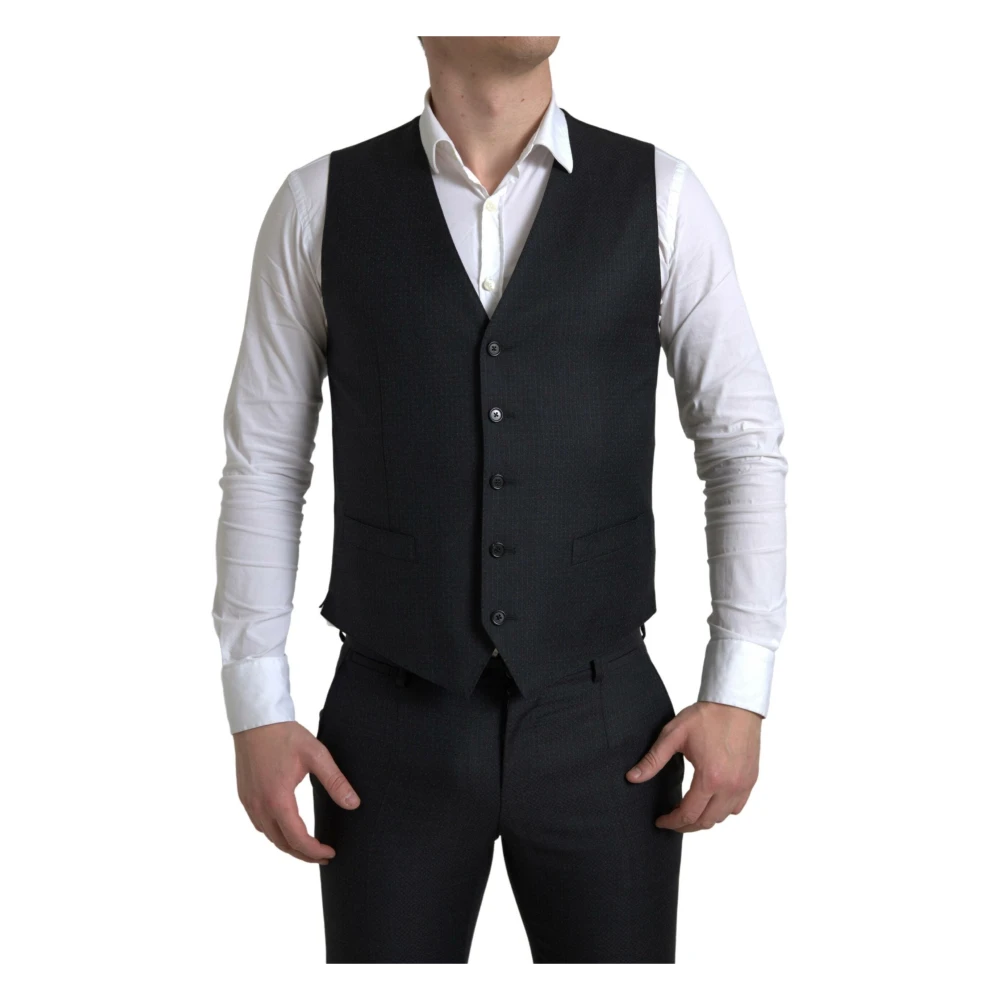 Dolce & Gabbana Elegant zwart Martini Slim Fit Pak Black Heren