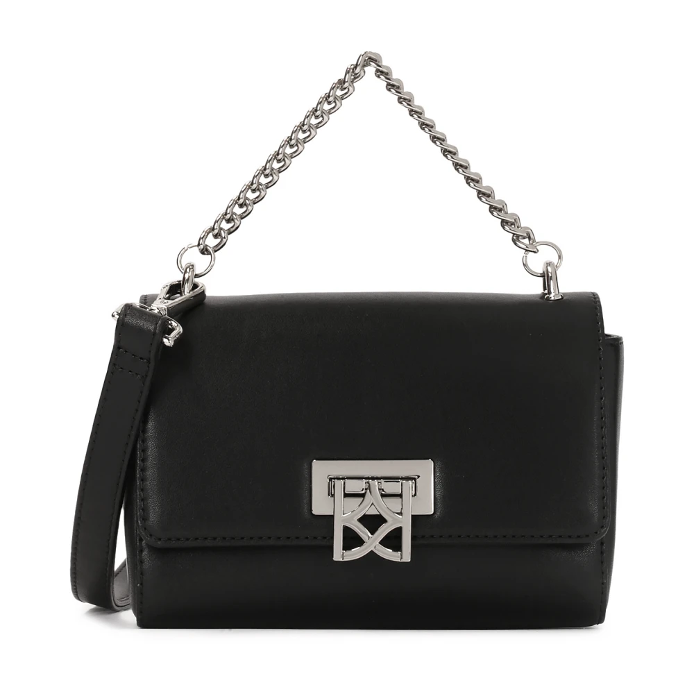 Kazar Kleine handtas met zilveren metalen hardware Black Dames