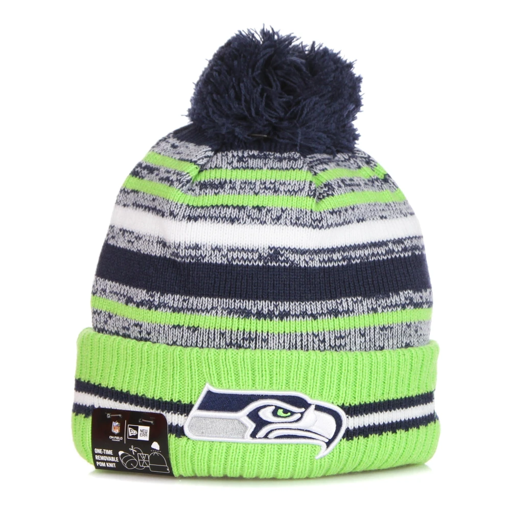 new era Seahawks Pom Beanie Hat NFL Multicolor Heren