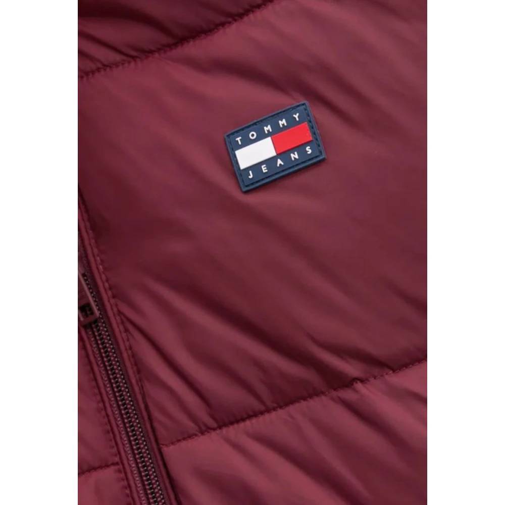 Tommy Hilfiger Bordeaux Geïsoleerde Jas met Capuchon Red Heren