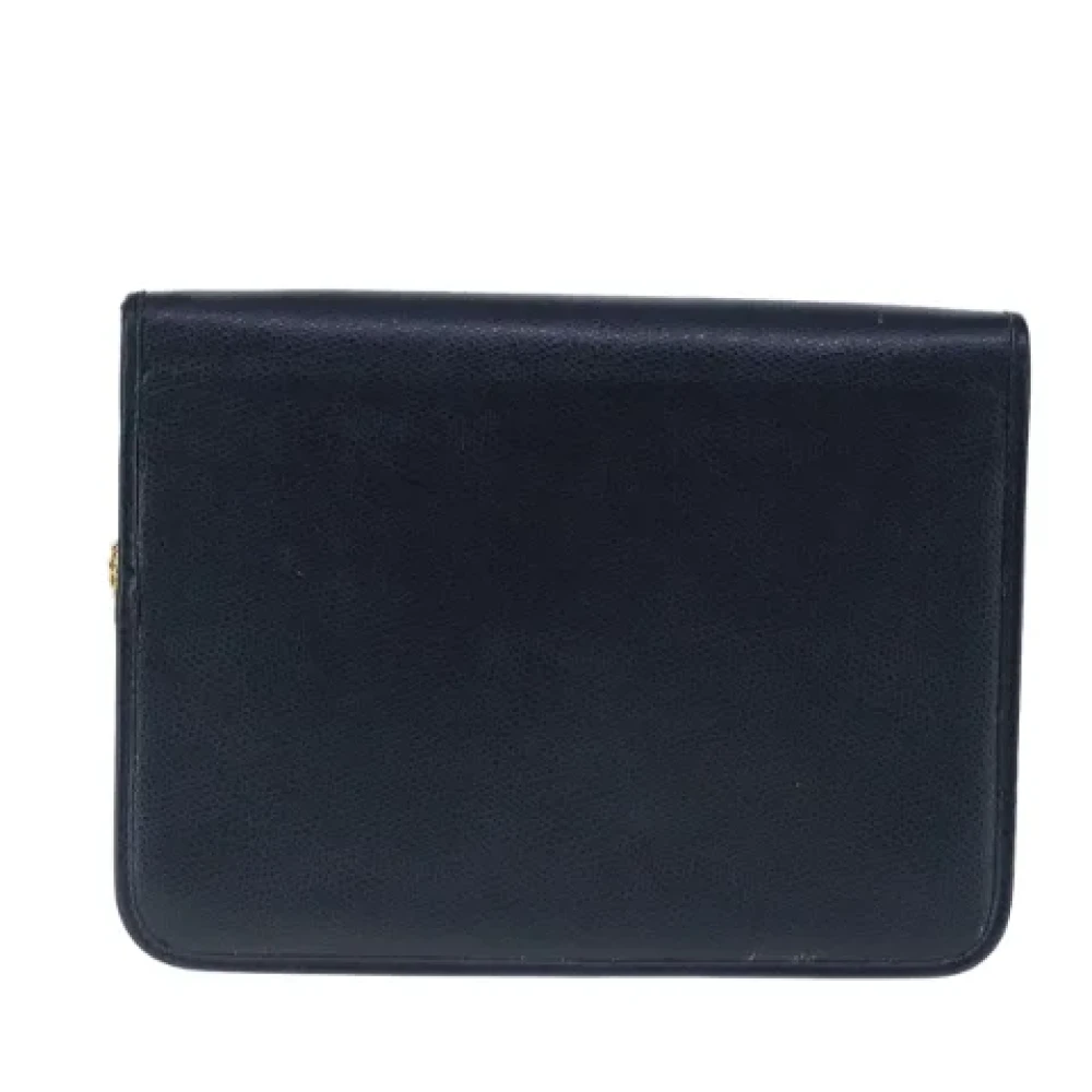 Dior Vintage Pre-owned Leather clutches Black Dames