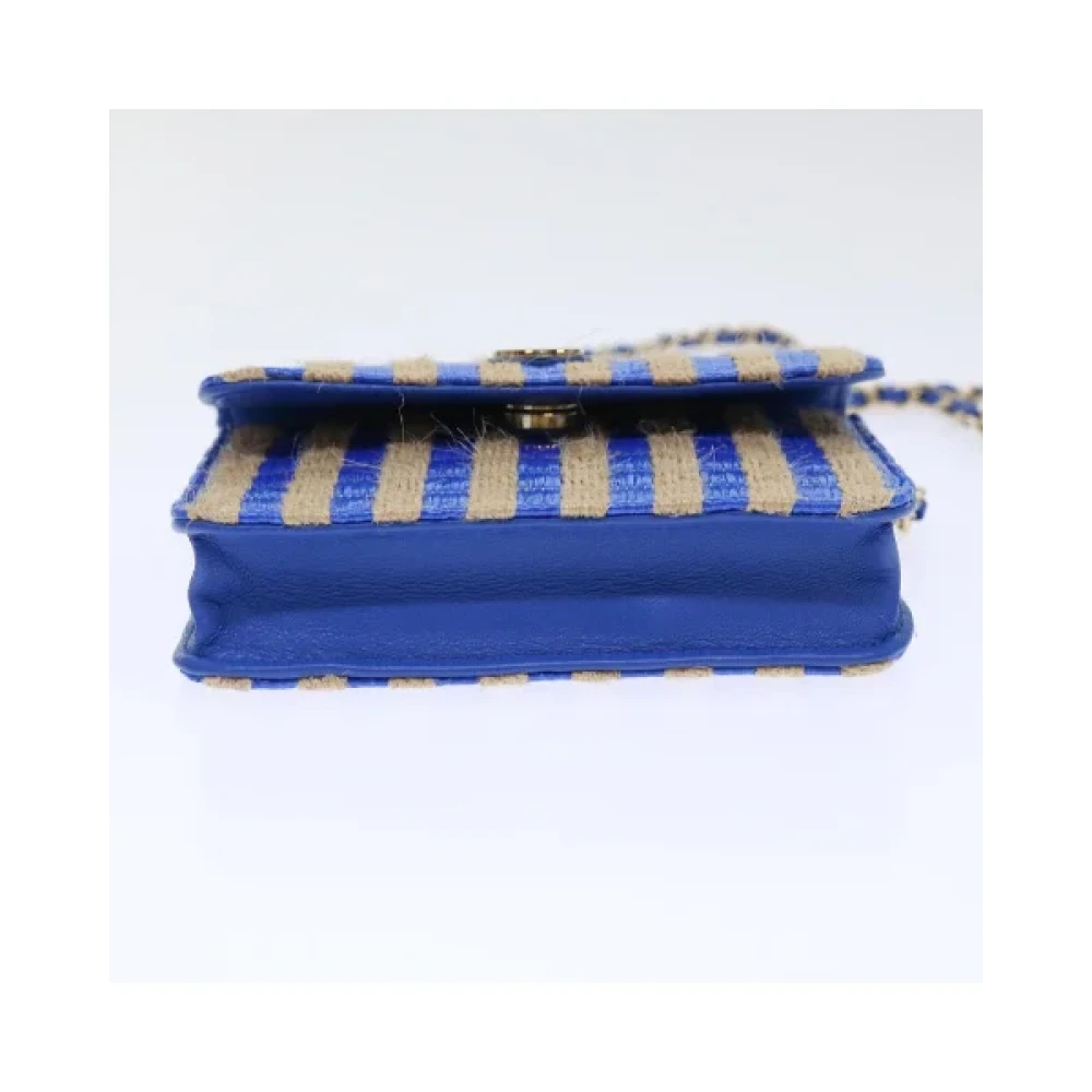 Chanel Vintage Pre-owned Canvas chanel-bags Blue Dames