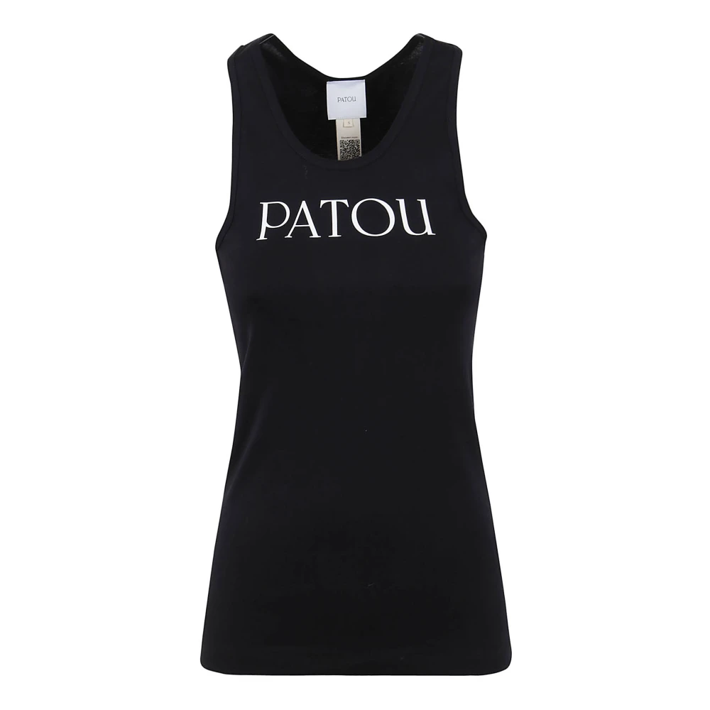 Patou Zwart Topwear Ss24 Black Dames