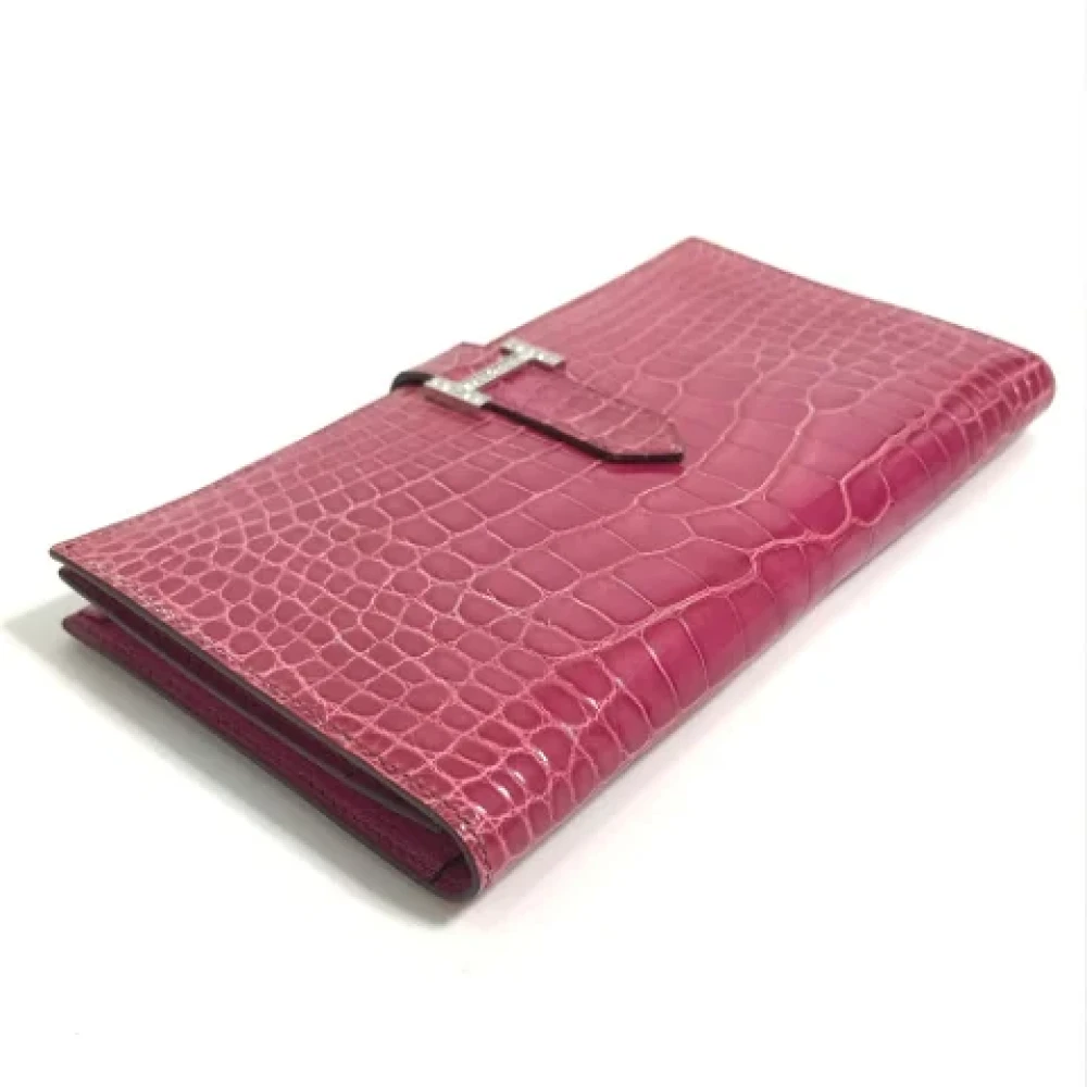 Hermès Vintage Pre-owned Leather wallets Red Dames