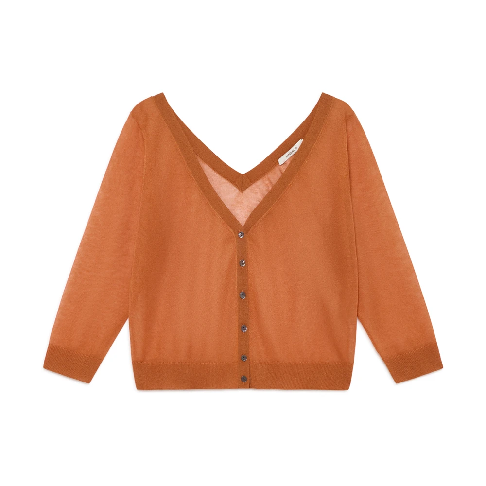 Maliparmi Tulle Cardigan Orange Dames