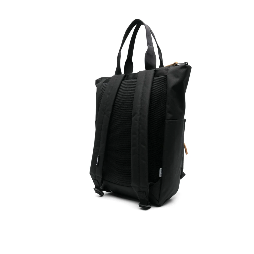 Timberland Zwarte Canvas Rugzak met Waterbestendig Black Heren