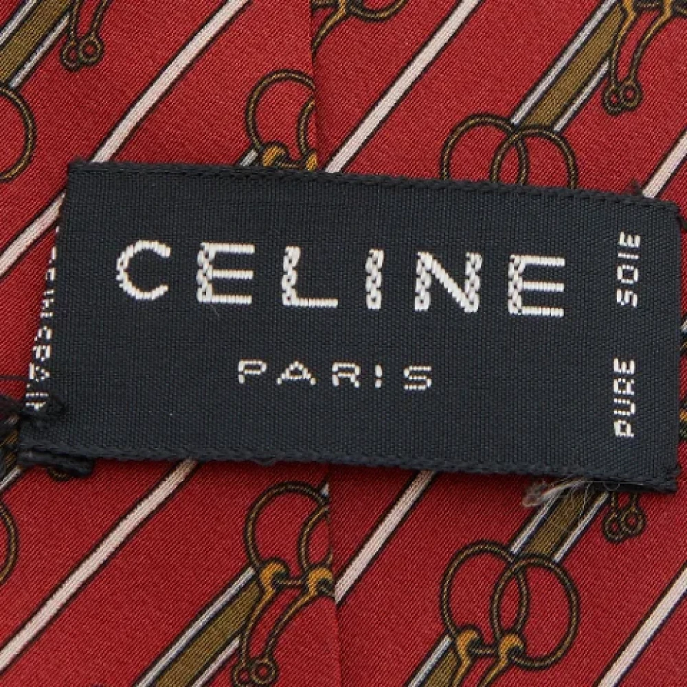 Celine Vintage Pre-owned Silk home-office Red Heren