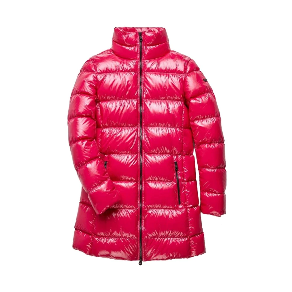 RefrigiWear Glanzende Fuchsia Donsjas met Ritssluiting Pink Dames