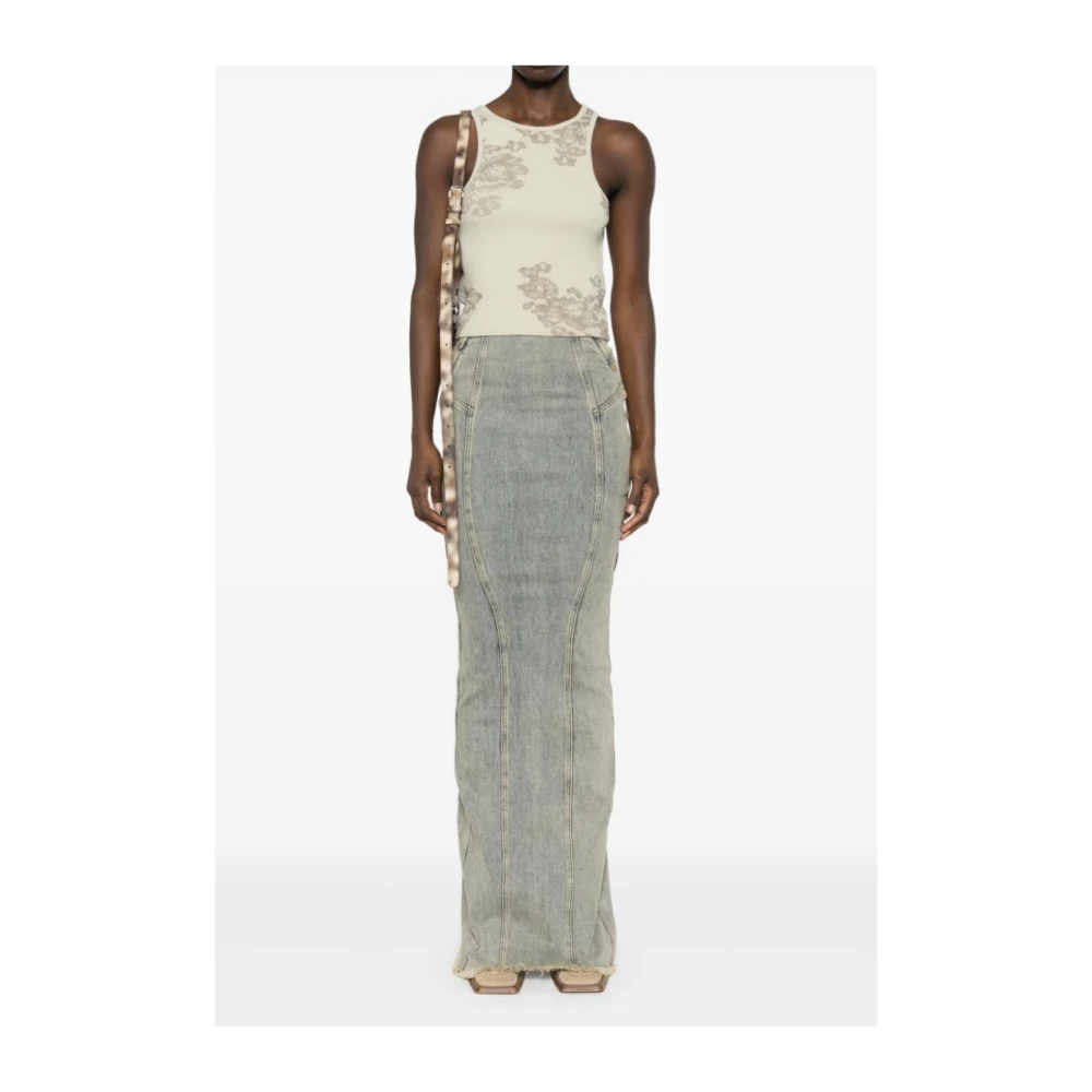 Entire Studios Golven Oppervlak Rok Blue Dames