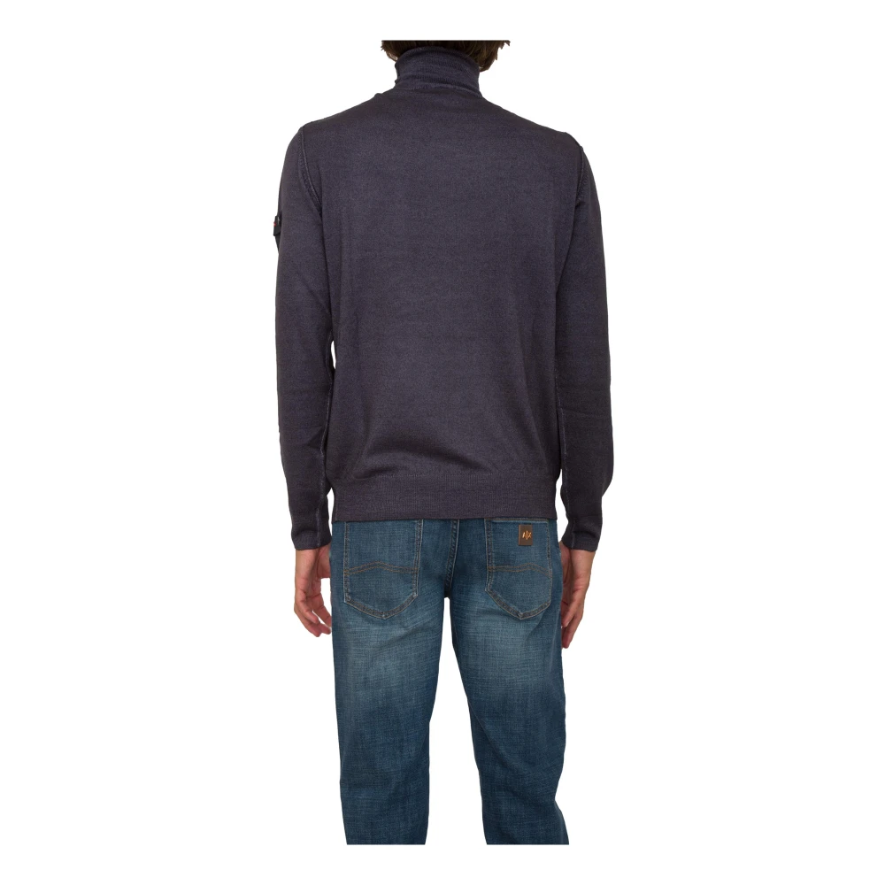 Peuterey Blauwe Gebreide Trui Blue Heren