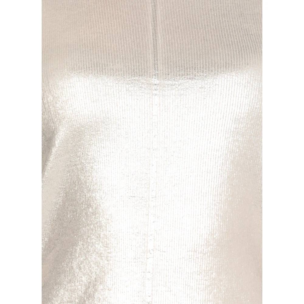 Avant Toi Zilveren Lurex Trui Ronde Hals Lange Mouwen Gray Dames