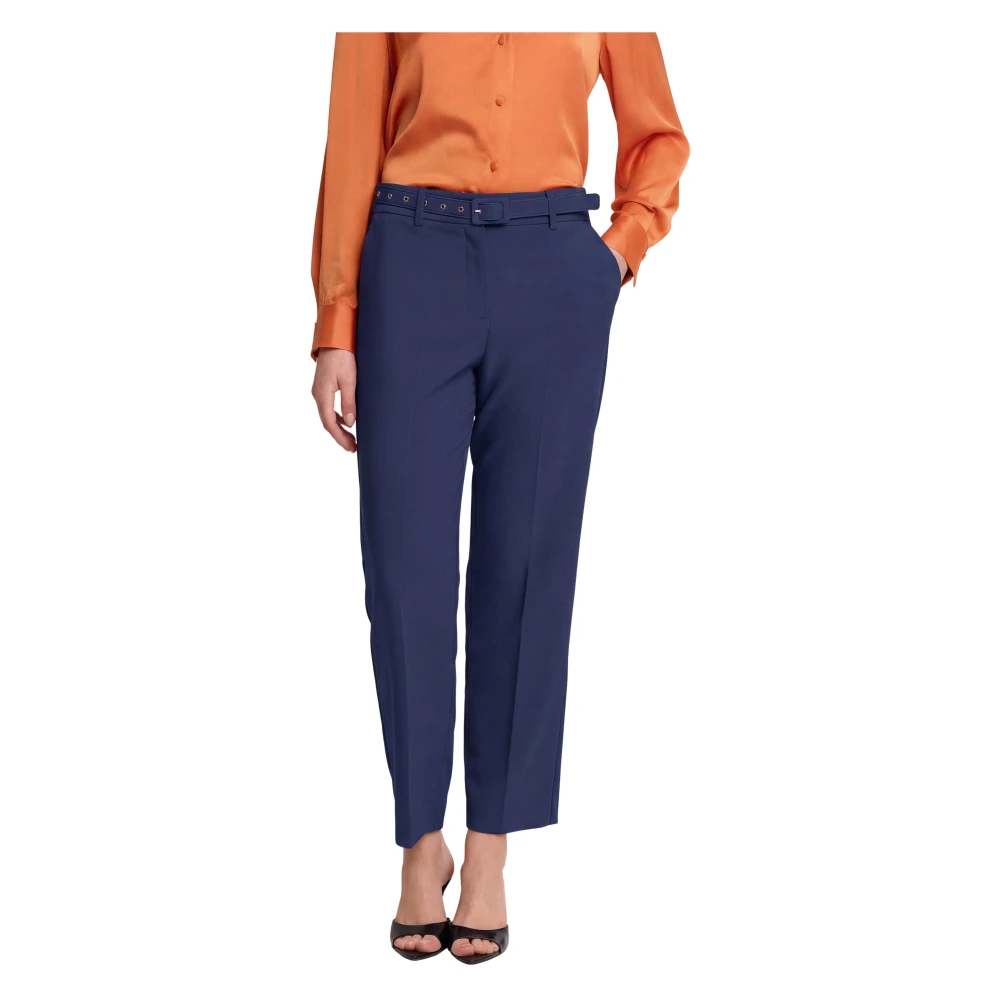 Kocca Blue Straight Trousers, Female, Xs, Chic Ankle Length Trousers