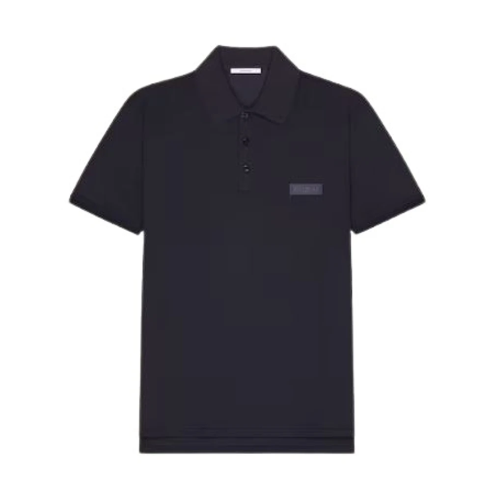 Givenchy Men's Black Logo Cotton Piqué Polo Shirt