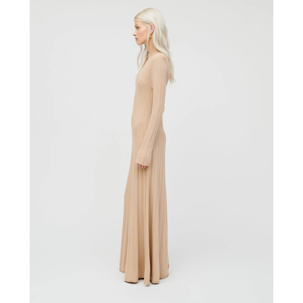 IVY OAK Flowing Gebreide Jurk in Karamel Beige Dames