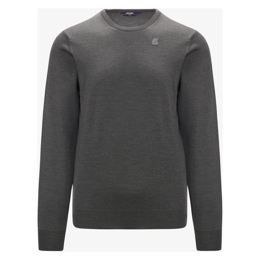 K-Way Men's Gray Round-Neck Knitwear - Round-Neck Knitwear - S - Knitwear