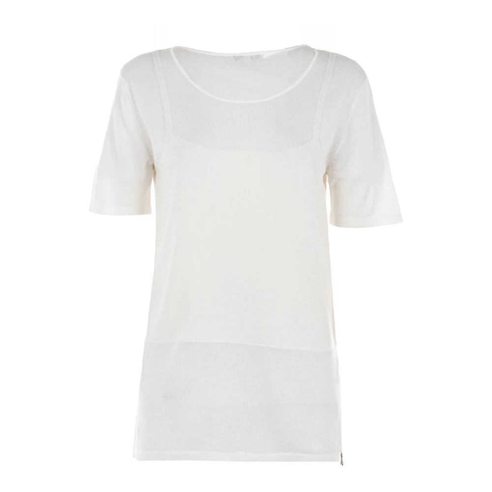 PATRIZIA PEPE Dames T-shirt Korte Mouw Wit White Dames