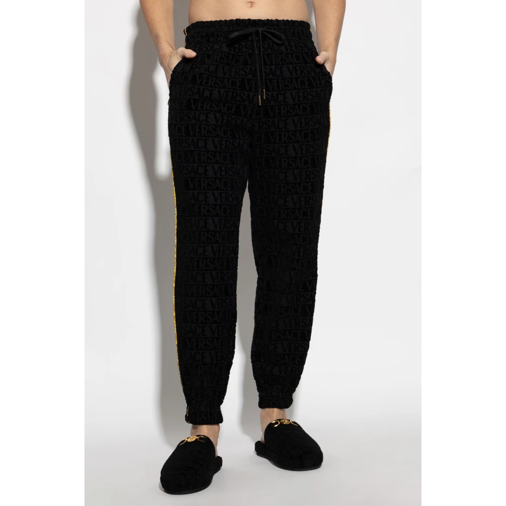Versace Broek met logo Black Unisex