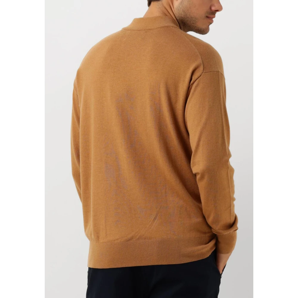 Scotch & Soda Moderne Mock Neck Pullover Sweater Brown Heren