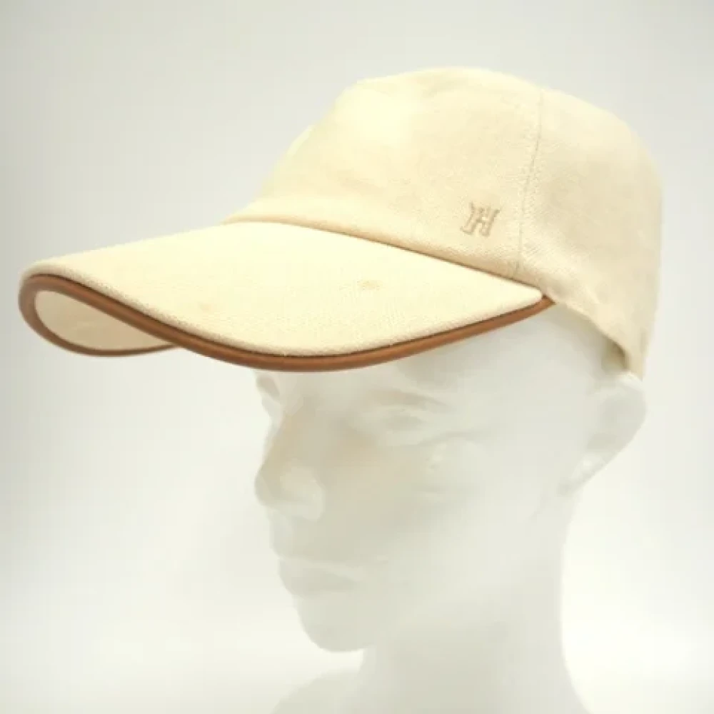 Hermès Vintage Pre-owned Canvas hats Beige Dames