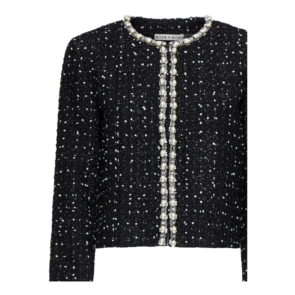 alice + olivia Zwarte Jassen voor Vrouwen Black Dames