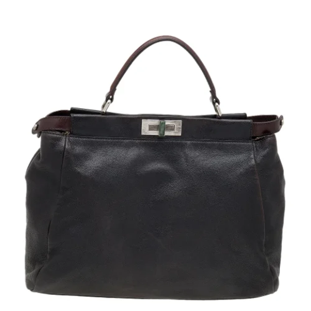 Fendi Vintage Pre-owned Leather handbags Black Dames