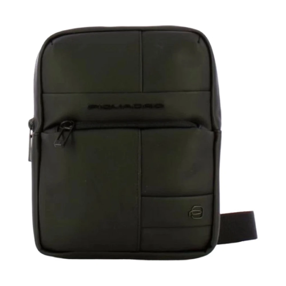 Piquadro Zwarte Crossbody Tas met Tabletvak Black Heren