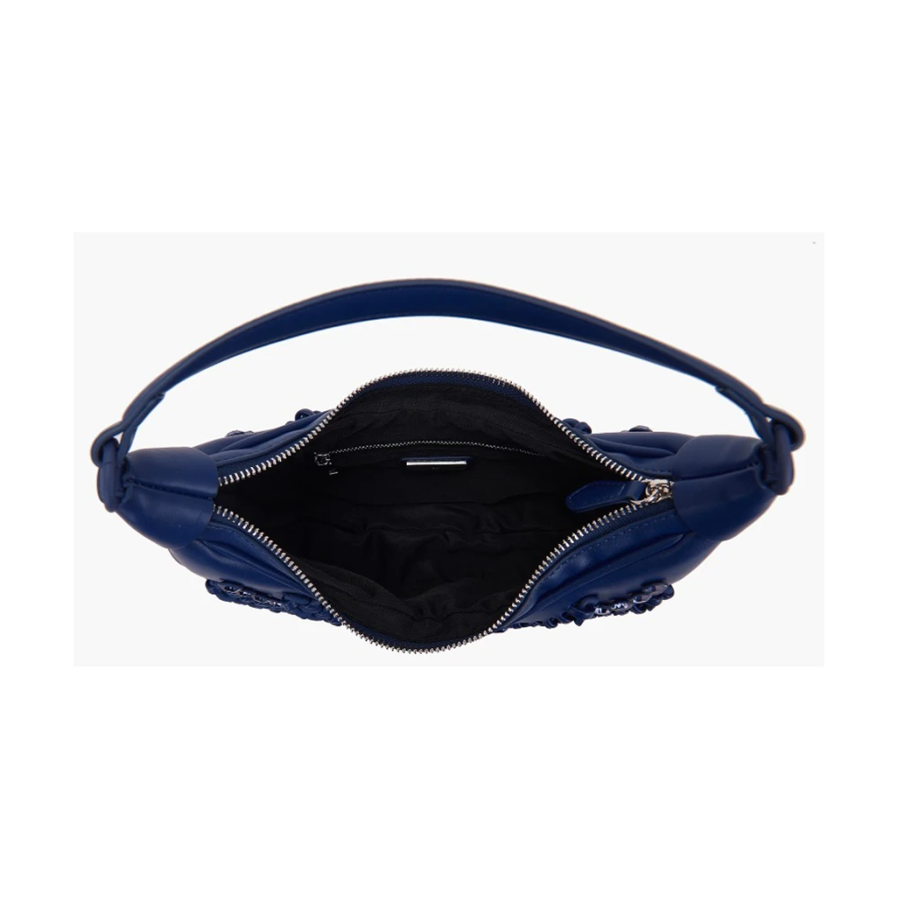 La Carrie Blauwe Andromeda Kleine Handtas met Kettingen en Strass Blue Dames