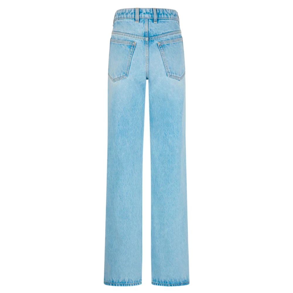 Paco Rabanne Moderne Wide Leg Cropped Jeans Blue Dames