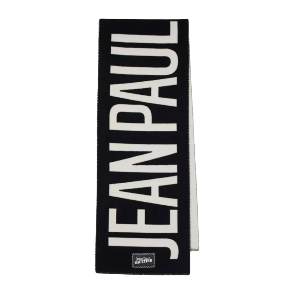 Jean Paul Gaultier Zwart-witte oversized sjaal Black Dames