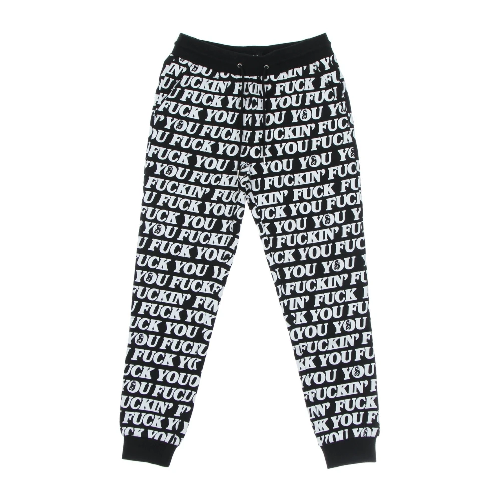 Ripndip Zwarte Pluche Sweatpants Elastische Taille Black Heren